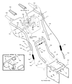 Handle Assembly Diagram and Parts List for 633129X5A 2003 Briggs and Stratton Snow Blower